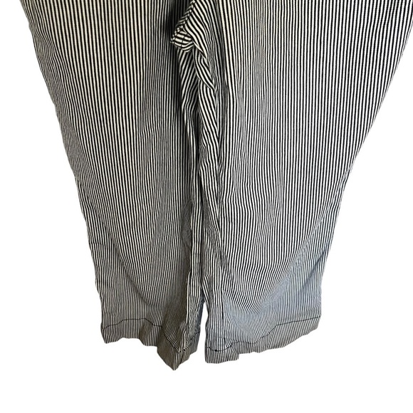 AlexaChung Blue White Stripe Zip Front Dungarees Overalls Size 27 - Picture 10 of 16